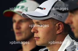 Kevin Magnussen (DEN) McLaren in the FIA Press Conference. 17.07.2014. Formula 1 World Championship, Rd 10, German Grand Prix, Hockenheim, Germany, Preparation Day.