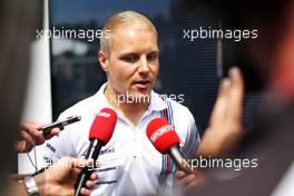 Valtteri Bottas (FIN) Williams with the media. 17.07.2014. Formula 1 World Championship, Rd 10, German Grand Prix, Hockenheim, Germany, Preparation Day.