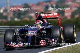 Daniil Kvyat (RUS) Scuderia Toro Rosso STR9. 25.07.2014. Formula 1 World Championship, Rd 11, Hungarian Grand Prix, Budapest, Hungary, Practice Day.