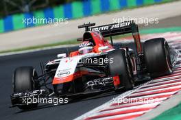 Jules Bianchi (FRA) Marussia F1 Team MR03. 25.07.2014. Formula 1 World Championship, Rd 11, Hungarian Grand Prix, Budapest, Hungary, Practice Day.
