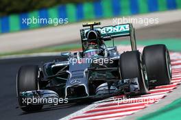 Nico Rosberg (GER) Mercedes AMG F1 W05. 25.07.2014. Formula 1 World Championship, Rd 11, Hungarian Grand Prix, Budapest, Hungary, Practice Day.