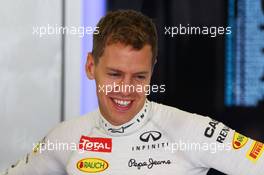 Sebastian Vettel (GER) Red Bull Racing. 25.07.2014. Formula 1 World Championship, Rd 11, Hungarian Grand Prix, Budapest, Hungary, Practice Day.