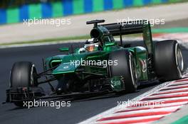 Kamui Kobayashi (JPN) Caterham CT05. 25.07.2014. Formula 1 World Championship, Rd 11, Hungarian Grand Prix, Budapest, Hungary, Practice Day.