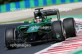Kamui Kobayashi (JPN) Caterham CT05. 25.07.2014. Formula 1 World Championship, Rd 11, Hungarian Grand Prix, Budapest, Hungary, Practice Day.