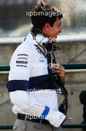 Toto Wolff (GER) Mercedes AMG F1 Shareholder and Executive Director with injuries sustained in a cycling accident. 25.07.2014. Formula 1 World Championship, Rd 11, Hungarian Grand Prix, Budapest, Hungary, Practice Day.