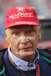 Niki Lauda (AUT) Mercedes Non-Executive Chairman. 27.07.2014. Formula 1 World Championship, Rd 11, Hungarian Grand Prix, Budapest, Hungary, Race Day.