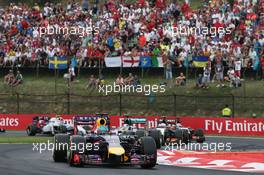 Sebastian Vettel (GER) Red Bull Racing RB10. 27.07.2014. Formula 1 World Championship, Rd 11, Hungarian Grand Prix, Budapest, Hungary, Race Day.