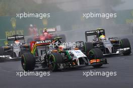 Sergio Perez (MEX) Sahara Force India F1 VJM07. 27.07.2014. Formula 1 World Championship, Rd 11, Hungarian Grand Prix, Budapest, Hungary, Race Day.