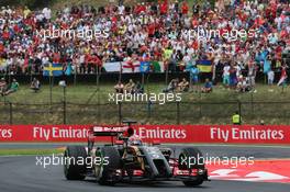Romain Grosjean (FRA) Lotus F1 E22. 27.07.2014. Formula 1 World Championship, Rd 11, Hungarian Grand Prix, Budapest, Hungary, Race Day.
