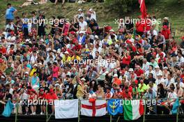 Fans in the grandstand. 27.07.2014. Formula 1 World Championship, Rd 11, Hungarian Grand Prix, Budapest, Hungary, Race Day.