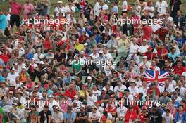 Fans in the grandstand. 27.07.2014. Formula 1 World Championship, Rd 11, Hungarian Grand Prix, Budapest, Hungary, Race Day.