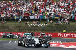 Nico Rosberg (GER) Mercedes AMG F1 W05. 27.07.2014. Formula 1 World Championship, Rd 11, Hungarian Grand Prix, Budapest, Hungary, Race Day.