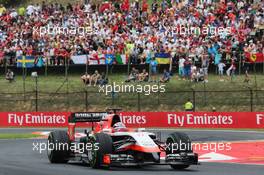 Jules Bianchi (FRA) Marussia F1 Team MR03. 27.07.2014. Formula 1 World Championship, Rd 11, Hungarian Grand Prix, Budapest, Hungary, Race Day.