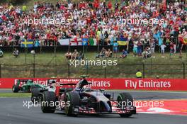 Daniil Kvyat (RUS) Scuderia Toro Rosso STR9. 27.07.2014. Formula 1 World Championship, Rd 11, Hungarian Grand Prix, Budapest, Hungary, Race Day.