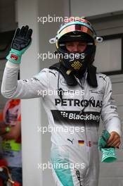 Pole for Nico Rosberg (GER) Mercedes AMG F1 W05. 26.07.2014. Formula 1 World Championship, Rd 11, Hungarian Grand Prix, Budapest, Hungary, Qualifying Day.