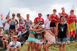 Fans. 26.07.2014. Formula 1 World Championship, Rd 11, Hungarian Grand Prix, Budapest, Hungary, Qualifying Day.