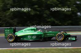 Kamui Kobayashi (JPN) Caterham CT05. 26.07.2014. Formula 1 World Championship, Rd 11, Hungarian Grand Prix, Budapest, Hungary, Qualifying Day.