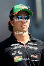 Sergio Perez (MEX), Sahara Force India  24.07.2014. Formula 1 World Championship, Rd 11, Hungarian Grand Prix, Budapest, Hungary, Preparation Day.