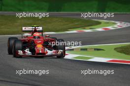 Kimi Raikkonen (FIN) Ferrari F14-T. 05.09.2014. Formula 1 World Championship, Rd 13, Italian Grand Prix, Monza, Italy, Practice Day.