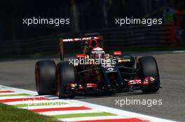 Romain Grosjean (FRA) Lotus F1 E22. 05.09.2014. Formula 1 World Championship, Rd 13, Italian Grand Prix, Monza, Italy, Practice Day.
