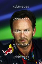 Christian Horner (GBR) Red Bull Racing Team Principal in the FIA Press Conference. 05.09.2014. Formula 1 World Championship, Rd 13, Italian Grand Prix, Monza, Italy, Practice Day.