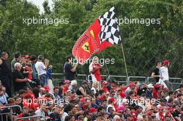 Ferrari flag and fans. 05.09.2014. Formula 1 World Championship, Rd 13, Italian Grand Prix, Monza, Italy, Practice Day.