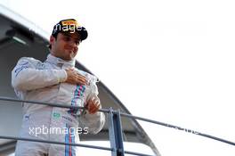 Felipe Massa (BRA) Williams celebrates his third position on the podium. 07.09.2014. Formula 1 World Championship, Rd 13, Italian Grand Prix, Monza, Italy, Race Day.