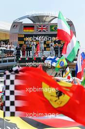 The podium (L to R): Nico Rosberg (GER) Mercedes AMG F1, second; Lewis Hamilton (GBR) Mercedes AMG F1, race winner; Felipe Massa (BRA) Williams, third. 07.09.2014. Formula 1 World Championship, Rd 13, Italian Grand Prix, Monza, Italy, Race Day.