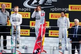 The podium (L to R): Nico Rosberg (GER) Mercedes AMG F1, second; Lewis Hamilton (GBR) Mercedes AMG F1, race winner; Felipe Massa (BRA) Williams, third.  07.09.2014. Formula 1 World Championship, Rd 13, Italian Grand Prix, Monza, Italy, Race Day.