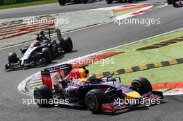 Sebastian Vettel (GER) Red Bull Racing RB10. 07.09.2014. Formula 1 World Championship, Rd 13, Italian Grand Prix, Monza, Italy, Race Day.