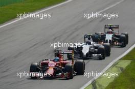 Fernando Alonso (ESP) Ferrari F14-T. 07.09.2014. Formula 1 World Championship, Rd 13, Italian Grand Prix, Monza, Italy, Race Day.