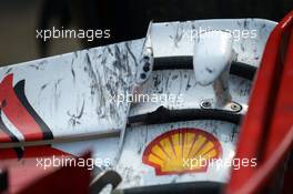 The Ferrari F14-T of race retiree Fernando Alonso (ESP) Ferrari. 07.09.2014. Formula 1 World Championship, Rd 13, Italian Grand Prix, Monza, Italy, Race Day.