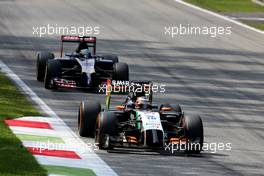 Nico Hulkenberg (GER), Sahara Force India  07.09.2014. Formula 1 World Championship, Rd 13, Italian Grand Prix, Monza, Italy, Race Day.