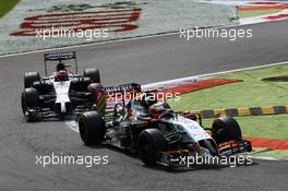 Sergio Perez (MEX) Sahara Force India F1 VJM07. 07.09.2014. Formula 1 World Championship, Rd 13, Italian Grand Prix, Monza, Italy, Race Day.