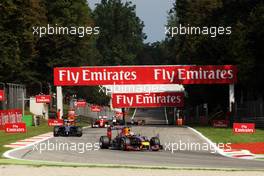 Sebastian Vettel (GER) Red Bull Racing RB10. 07.09.2014. Formula 1 World Championship, Rd 13, Italian Grand Prix, Monza, Italy, Race Day.