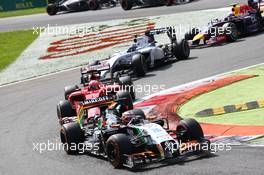Nico Hulkenberg (GER) Sahara Force India F1 VJM07. 07.09.2014. Formula 1 World Championship, Rd 13, Italian Grand Prix, Monza, Italy, Race Day.