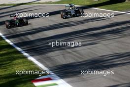 Jenson Button (GBR), McLaren F1 Team and Lewis Hamilton (GBR), Mercedes AMG F1 Team  06.09.2014. Formula 1 World Championship, Rd 13, Italian Grand Prix, Monza, Italy, Qualifying Day.