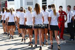 Grid girls. 06.09.2014. Formula 1 World Championship, Rd 13, Italian Grand Prix, Monza, Italy, Qualifying Day.