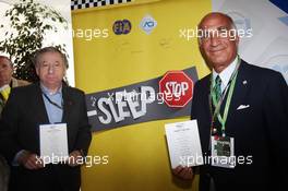 (L to R): Jean Todt (FRA) FIA President with Angelo Sticchi Damiani (ITA) President CSAI at an FIA approved safe driving campaign. 06.09.2014. Formula 1 World Championship, Rd 13, Italian Grand Prix, Monza, Italy, Qualifying Day.