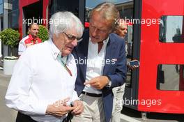 (L to R): Bernie Ecclestone (GBR) with Luca di Montezemolo (ITA) Ferrari President. 06.09.2014. Formula 1 World Championship, Rd 13, Italian Grand Prix, Monza, Italy, Qualifying Day.