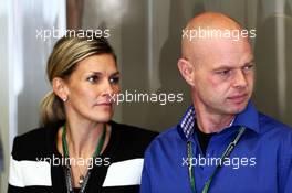 Jan Magnussen (DEN) with his wife Christina.  06.09.2014. Formula 1 World Championship, Rd 13, Italian Grand Prix, Monza, Italy, Qualifying Day.