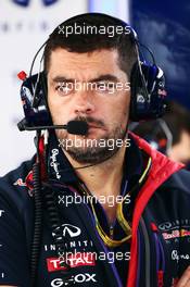 Guillaume Rocquelin (ITA) Red Bull Racing Race Engineer. 06.09.2014. Formula 1 World Championship, Rd 13, Italian Grand Prix, Monza, Italy, Qualifying Day.