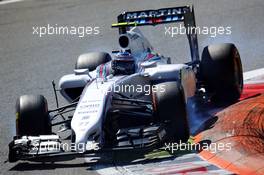 Valtteri Bottas (FIN) Williams FW36 locks up under braking. 06.09.2014. Formula 1 World Championship, Rd 13, Italian Grand Prix, Monza, Italy, Qualifying Day.