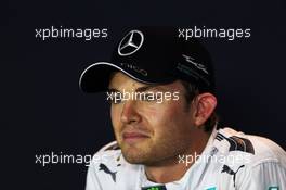 Nico Rosberg (GER) Mercedes AMG F1 in the FIA Press Conference. 06.09.2014. Formula 1 World Championship, Rd 13, Italian Grand Prix, Monza, Italy, Qualifying Day.