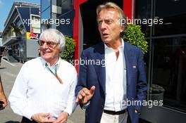 (L to R): Bernie Ecclestone (GBR) with Luca di Montezemolo (ITA) Ferrari President. 06.09.2014. Formula 1 World Championship, Rd 13, Italian Grand Prix, Monza, Italy, Qualifying Day.