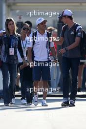 Felipe Massa (BRA), Williams F1 Team and Esteban Gutierrez (MEX), Sauber F1 Team  06.09.2014. Formula 1 World Championship, Rd 13, Italian Grand Prix, Monza, Italy, Qualifying Day.