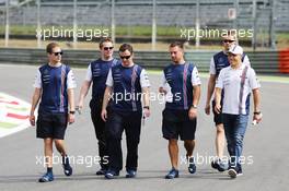 Valtteri Bottas (FIN) Williams walks the circuit. 04.09.2014. Formula 1 World Championship, Rd 13, Italian Grand Prix, Monza, Italy, Preparation Day.