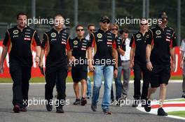 Pastor Maldonado (VEN) Lotus F1 Team walks the circuit. 04.09.2014. Formula 1 World Championship, Rd 13, Italian Grand Prix, Monza, Italy, Preparation Day.