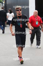 Fernando Alonso (ESP) Ferrari. 04.09.2014. Formula 1 World Championship, Rd 13, Italian Grand Prix, Monza, Italy, Preparation Day.
