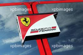 Ferrari logo. 04.09.2014. Formula 1 World Championship, Rd 13, Italian Grand Prix, Monza, Italy, Preparation Day.